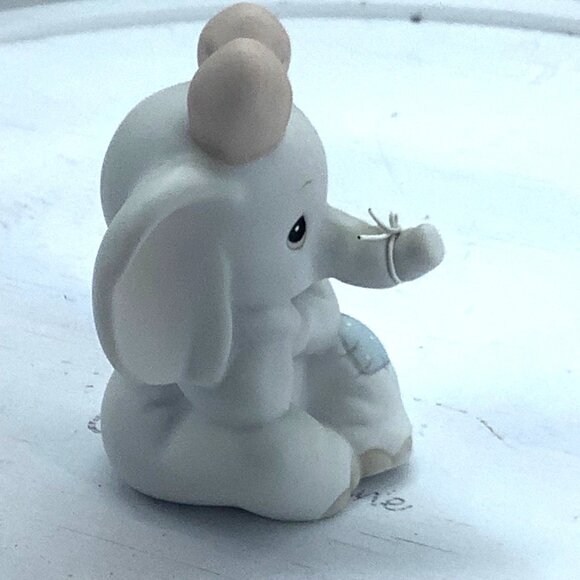 Vtg 1991 Enesco Samuel J. Butcher Signed Baby Girl Elephant Figurine 2.5" - Picture 4 of 6